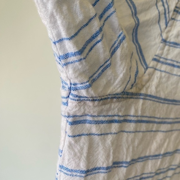 Ben Sherman men's casual blue and white coastal button down long sleeve shirt - Picture 7 of 9